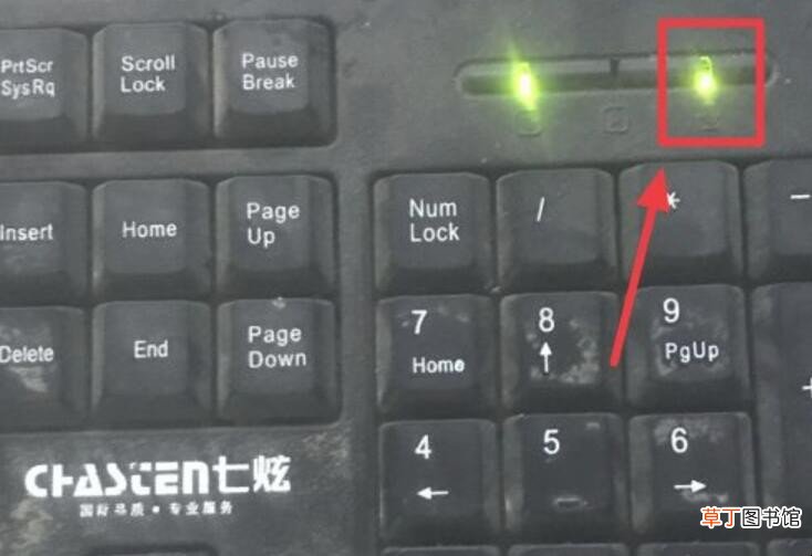 键盘上第三个灯怎么关
