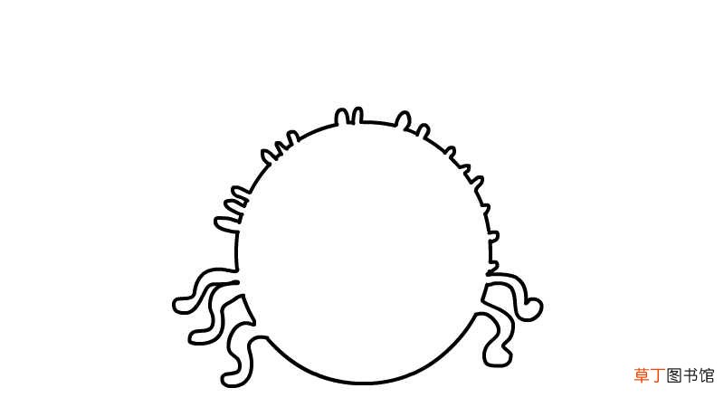 新型冠状病毒简笔画画法步骤图片