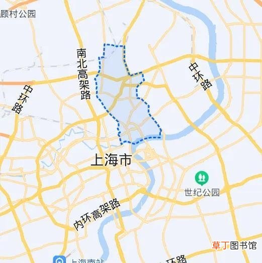 分析上海市中心七区位置地图 上海市区是指哪几个区有啊