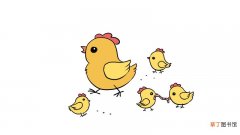 鸡群觅食图简笔画步骤鸡群觅食图简笔画教程