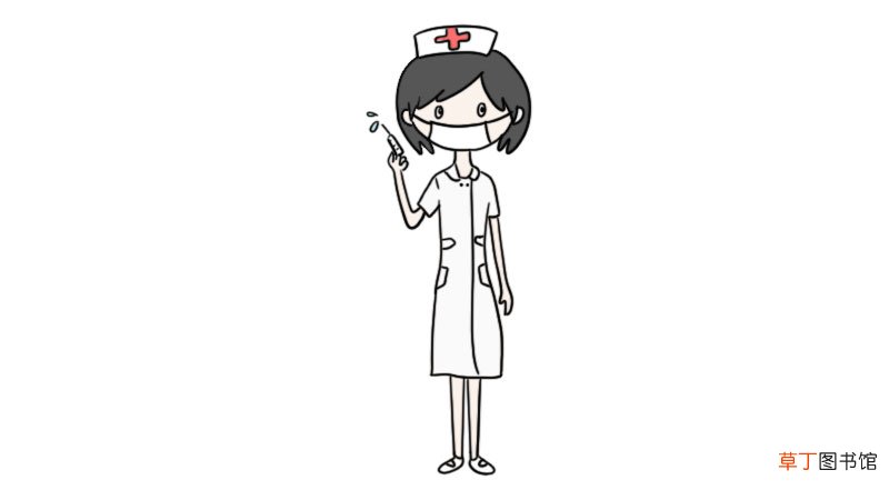 抗击疫情 护士简笔画怎么画