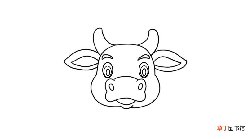 牛头简笔画怎么画牛头简笔画画法