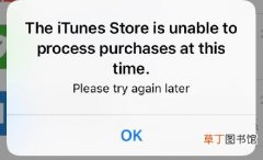 苹果手机弹出the itunes store is unable to process purchases at this 