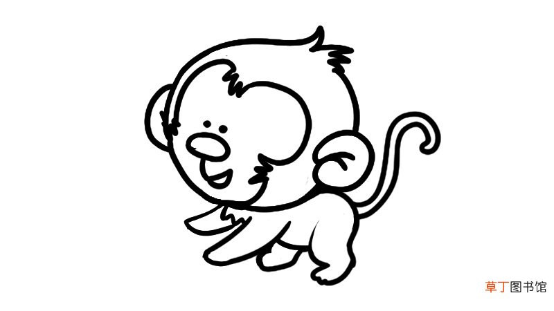 画一只猴子简笔画怎么画