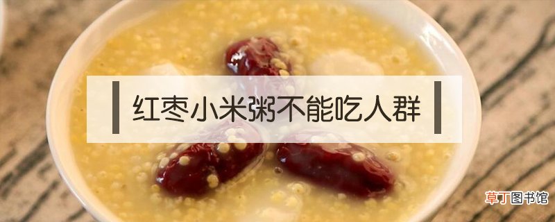 红枣小米粥不能吃人群
