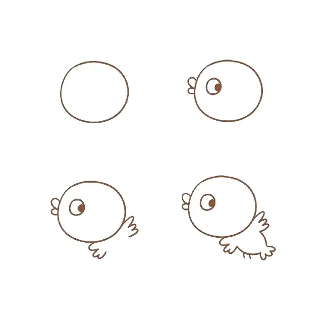 9种小鸟简笔画的画法教程 小鸟的简单画法图片