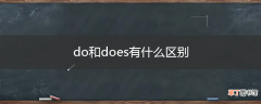do和does有什么区别