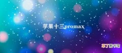 苹果十三promax 苹果十三ProMax：出色的性能与体验