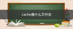 cache是什么文件夹