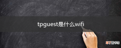 tpguest是什么wifi