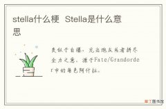 stella什么梗Stella是什么意思