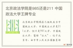 北京政法学院是985还是211 中国政法大学王牌专业