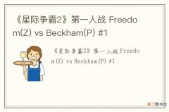 Z 《星际争霸2》第一人战 Freedom vs Beckham(P) #1