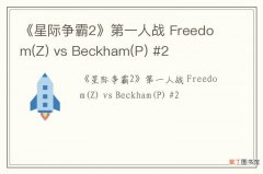 Z 《星际争霸2》第一人战 Freedom vs Beckham(P) #2