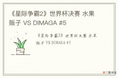 《星际争霸2》世界杯决赛 水果贩子 VS DIMAGA #5