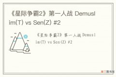T 《星际争霸2》第一人战 Demuslim vs Sen(Z) #2