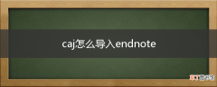 caj怎么导入endnote