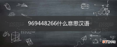 969448266什么意思汉语